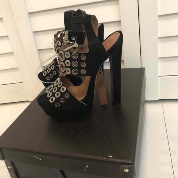 Alaia Shoes - new shoes Alaïa black suede platform sandal heels